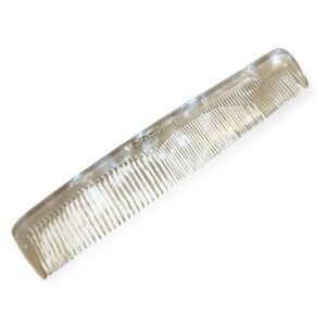 Vintage Pearlescant Clear French Comb by Paul Marechal, Deadstock